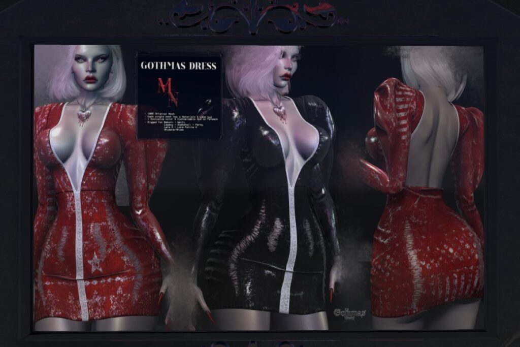 Gothmas Dress - Legacy/MaitreyaX/Nhumana/Reborn/+mods, L$320 each/L$1990 FP