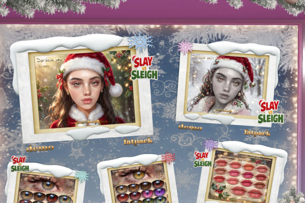 Daniela Skin - EvoX, L$875 | Daniela Skin Fantasy - EvoX, L$875 | Daniela Eyes Pack 1 - EvoX, L$275 | Daniela Eyes Pack 2 - EvoX, L$275 | Daniela Lippies - EvoX, L$300