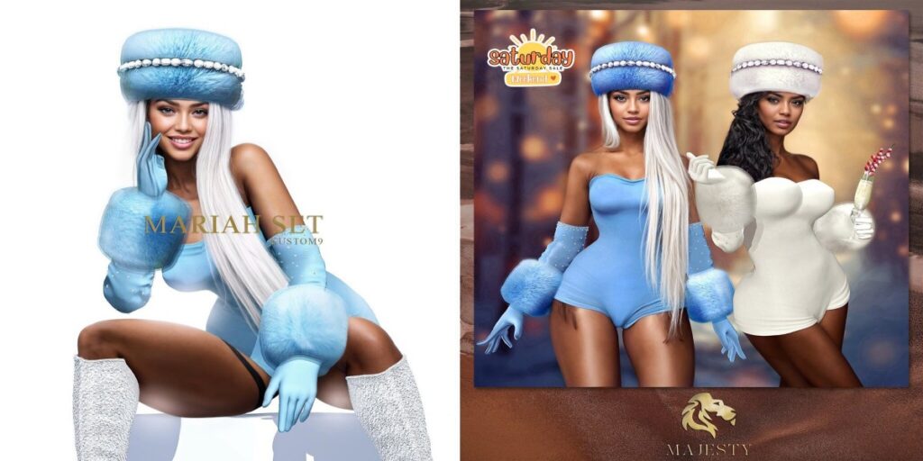 Mariah Set - Inithium/Legacy/Maitreya/Peach/Reborn/+mods	<a href="http://maps.secondlife.com/secondlife/River%20Village/188/196/1903" target="_blank">Teleport</a>