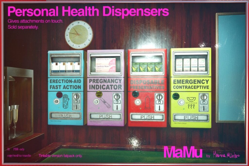 Personal Health Dispensers, L$350 each/L$899 FP