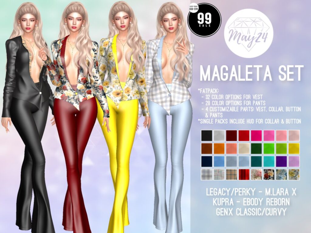 Magaleta Set - GenX/Inithium/Legacy/MaitreyaX/Reborn/+mods	<a href="http://maps.secondlife.com/secondlife/Highway%20Star/144/134/23" target="_blank">Teleport</a>