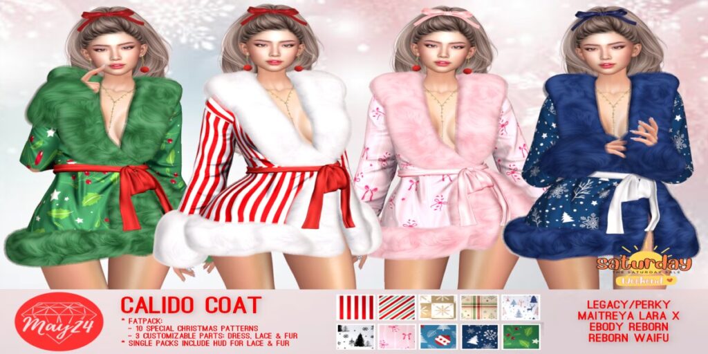 Merry Lights - Erika/GenX Classic/Legacy/Maitreya/Reborn/+mods	<a href="http://maps.secondlife.com/secondlife/Violet%20Hill/66/72/2501" target="_blank">Teleport</a>