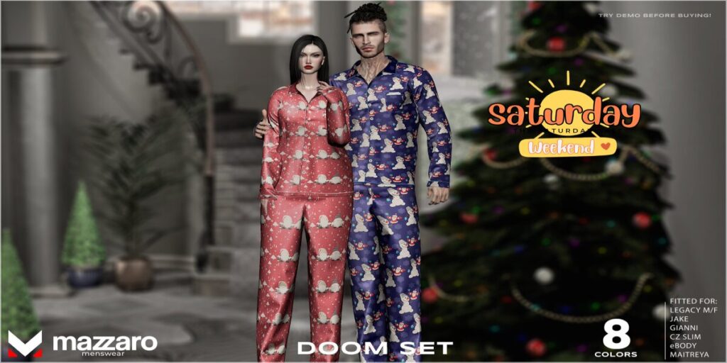 Doom Set - CZ Slim/Gianni/Jake/Legacy M+F/Maitreya/Reborn	<a href="http://maps.secondlife.com/secondlife/Heartbreak/131/129/166" target="_blank">Teleport</a>