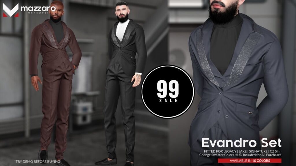 Evandro Set - CZ Slim/Jake/Legacy/Signature	<a href="http://maps.secondlife.com/secondlife/Heartbreak/131/129/166" target="_blank">Teleport</a>