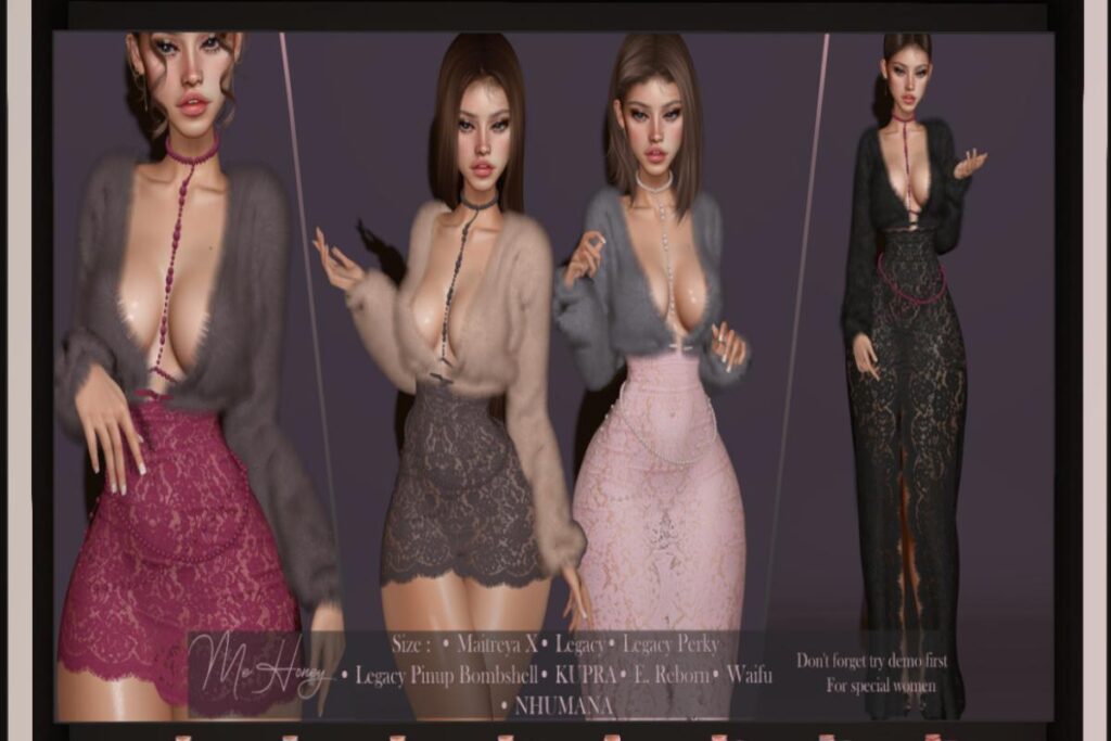 Esma Fur Coat and Skirt -  Inithium/Legacy/MaitreyaX/Nhumana/Reborn/+mods, L$260 each/L$1050 each FP
