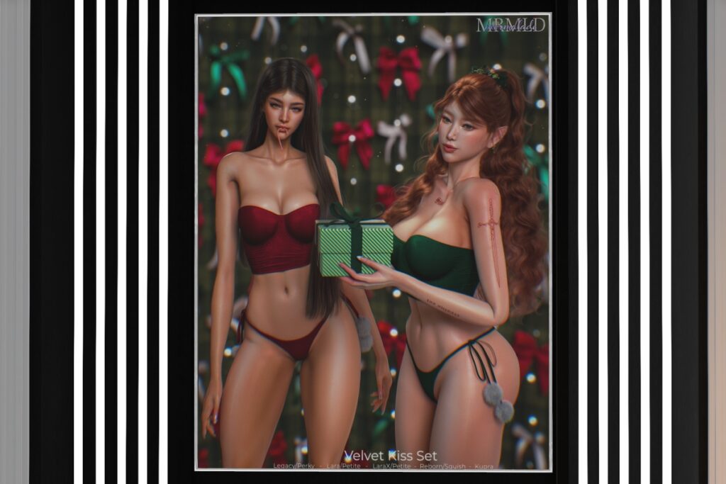 Velvet Kiss Set - Inithium/Legacy/Maitreya/Reborn/+mods, L$249 each/L$1299 each FP/L$1899 MP