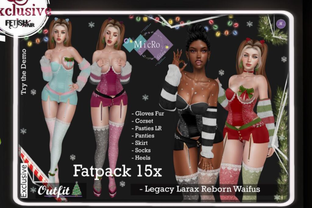 Candy Holiday Outfit - Legacy/MaitreyaX/Reborn/+mods, L$249 each/L$1249 FP