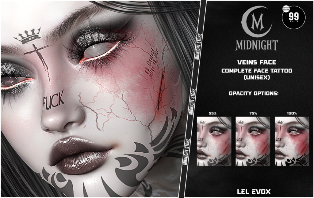 Veins Face Tattoo - EvoX	&lt;a href=&quot;http://maps.secondlife.com/secondlife/Helgrind/39/83/3603&quot; target=&quot;_blank&quot;&gt;Teleport&lt;/a&gt;