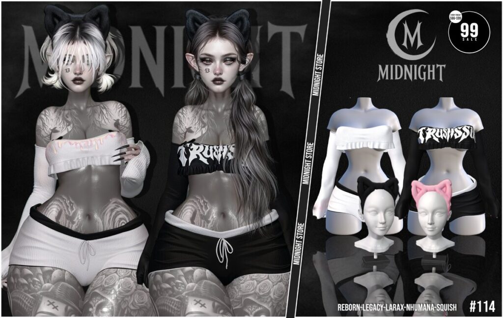 Outfit #114 - Legacy/MaitreyaX/Nhumana/Reborn/+mods	<a href="http://maps.secondlife.com/secondlife/Helgrind/39/85/3603" target="_blank">Teleport</a>