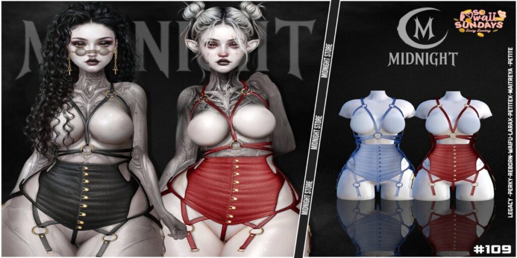 109 Outfit - Legacy/Maitreya/Reborn/+mods	<a href="http://maps.secondlife.com/secondlife/Helgrind/44/81/3603" target="_blank">Teleport</a>