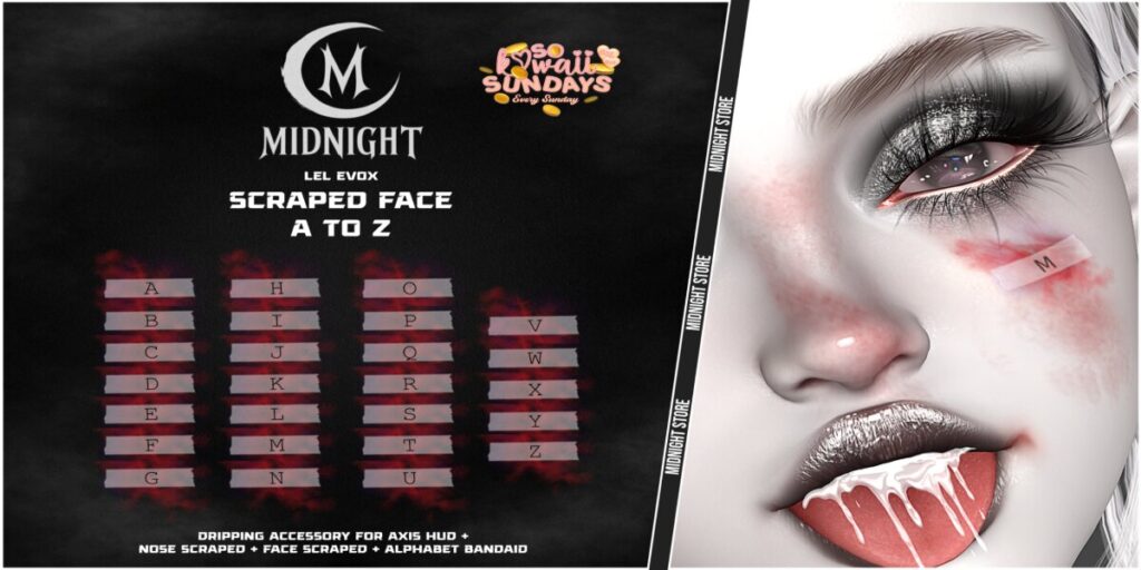 Scraped Face A to Z Tattoo - EvoX	&lt;a href=&quot;http://maps.secondlife.com/secondlife/Helgrind/41/82/3603&quot; target=&quot;_blank&quot;&gt;Teleport&lt;/a&gt;