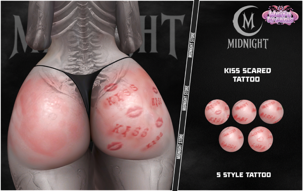 Kiss Scared Tattoo - BOM