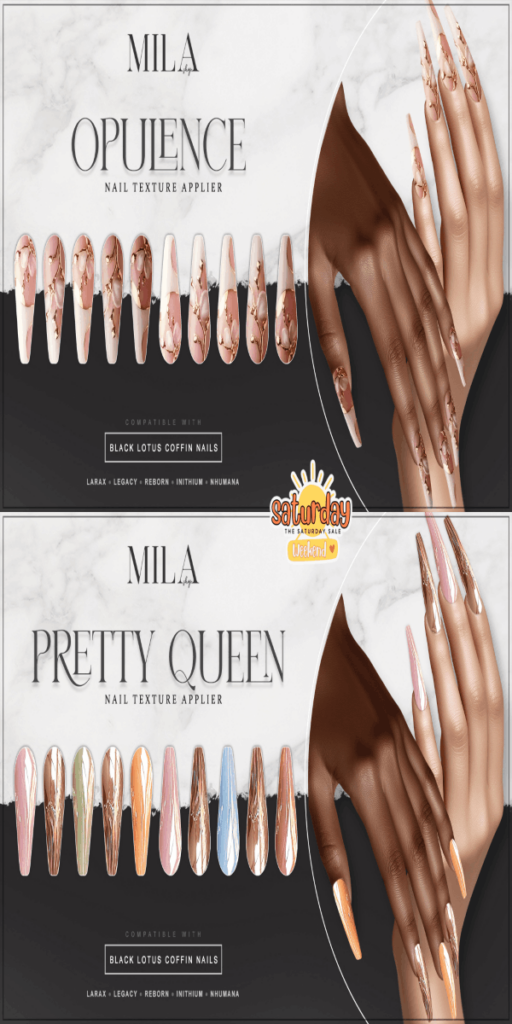 Opulence Mesh Nails &amp; Pretty Queen Mesh Nails - Inithium/Legacy/MaitreyaX/Nhumana/Reborn	&lt;a href=&quot;https://maps.secondlife.com/secondlife/BlackLotus/118/37/292&quot; target=&quot;_blank&quot;&gt;Teleport&lt;/a&gt;