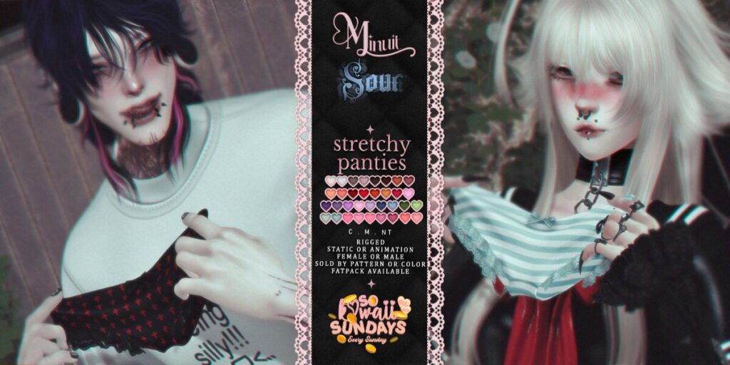 Stretchy Panties Holdable	&lt;a href=&quot;http://maps.secondlife.com/secondlife/Tomoeda/212/204/2063&quot; target=&quot;_blank&quot;&gt;Teleport&lt;/a&gt;