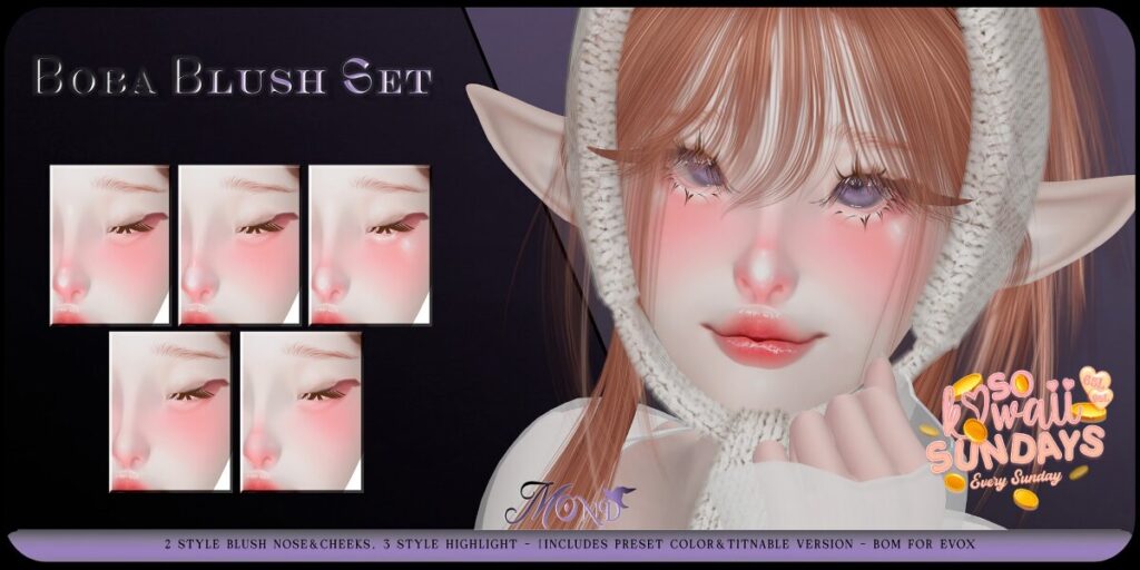 Boba Blush Set - EvoX	&lt;a href=&quot;http://maps.secondlife.com/secondlife/Hashira/61/169/3&quot; target=&quot;_blank&quot;&gt;Teleport&lt;/a&gt;