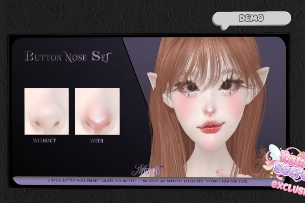 Button Nose Set - EvoX, L$166