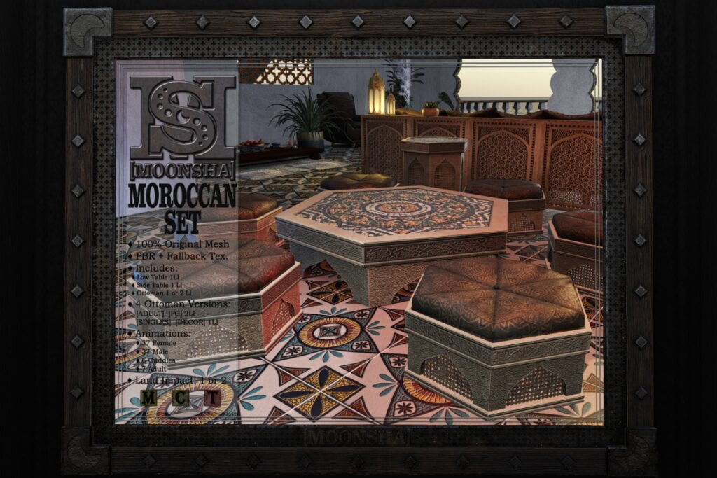 Moroccan Decor Set, L$399 FP