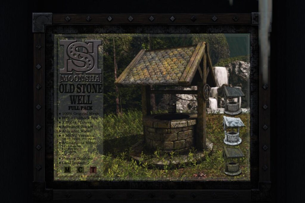 Old Stone Well, L$400 each/L$640 FP