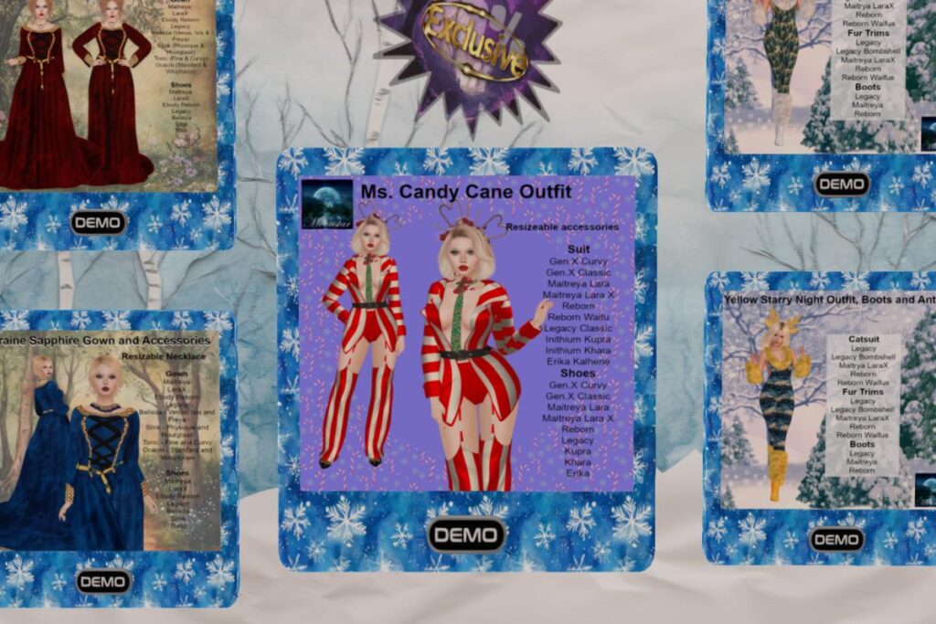 Candy Cane Outfit - Belleza/Inithium/Kahlene/Legacy/MaitreyaX/Prima/Reborn/+mods, L$200