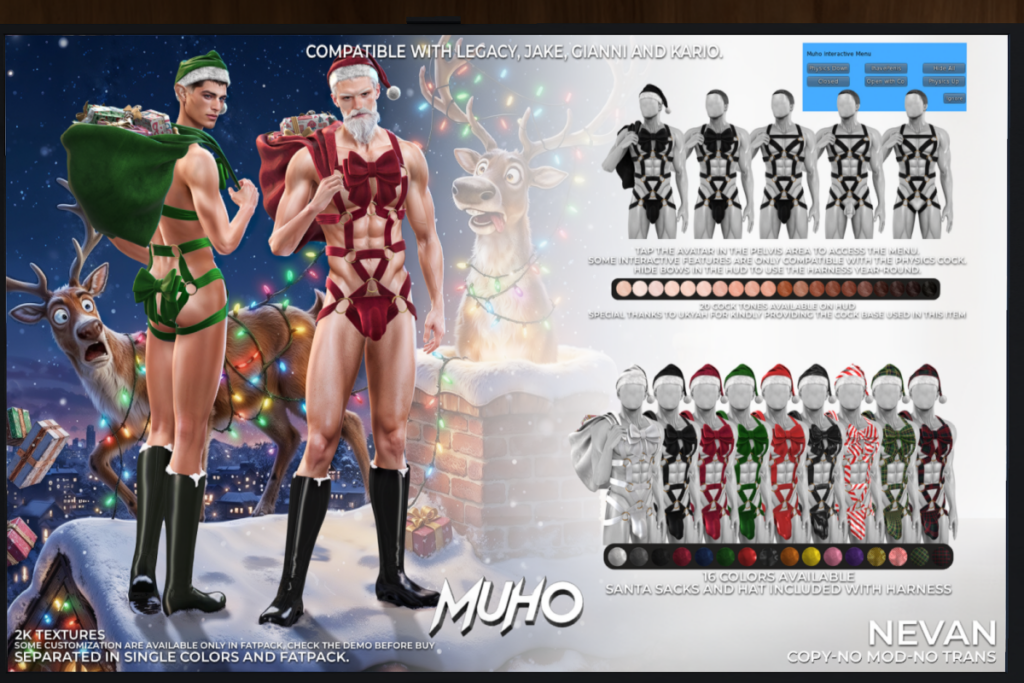 Nevan Set - Gianni/Jake/Kario/Legacy, L$249 each/L$1499 FP