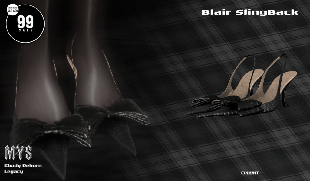 Blair Slingbacks - Legacy/Reborn	&lt;a href=&quot;http://maps.secondlife.com/secondlife/Phoenix%20Paradise/109/96/3001&quot; target=&quot;_blank&quot;&gt;Teleport&lt;/a&gt;