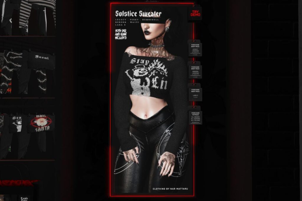 Solstice Sweater - Legacy/MaitreyaX/Reborn/+mods, L$899 each/L$2669 FP