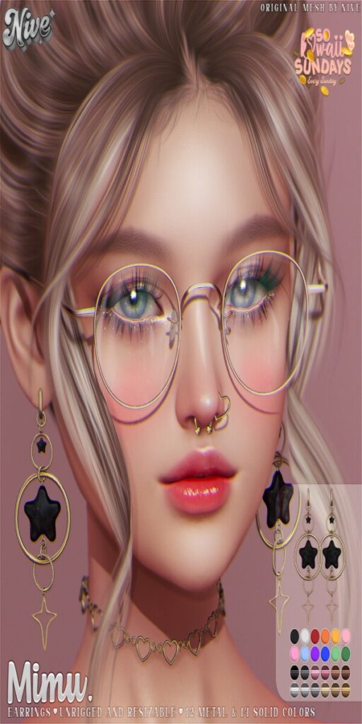 Mimu Earrings	&lt;a href=&quot;http://maps.secondlife.com/secondlife/Filhomes/19/70/2677&quot; target=&quot;_blank&quot;&gt;Teleport&lt;/a&gt;