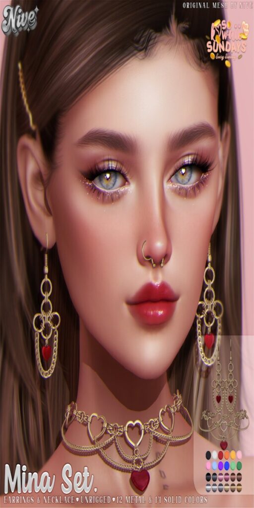 Mina Jewelry Set	&lt;a href=&quot;http://maps.secondlife.com/secondlife/Filhomes/19/70/2677&quot; target=&quot;_blank&quot;&gt;Teleport&lt;/a&gt;