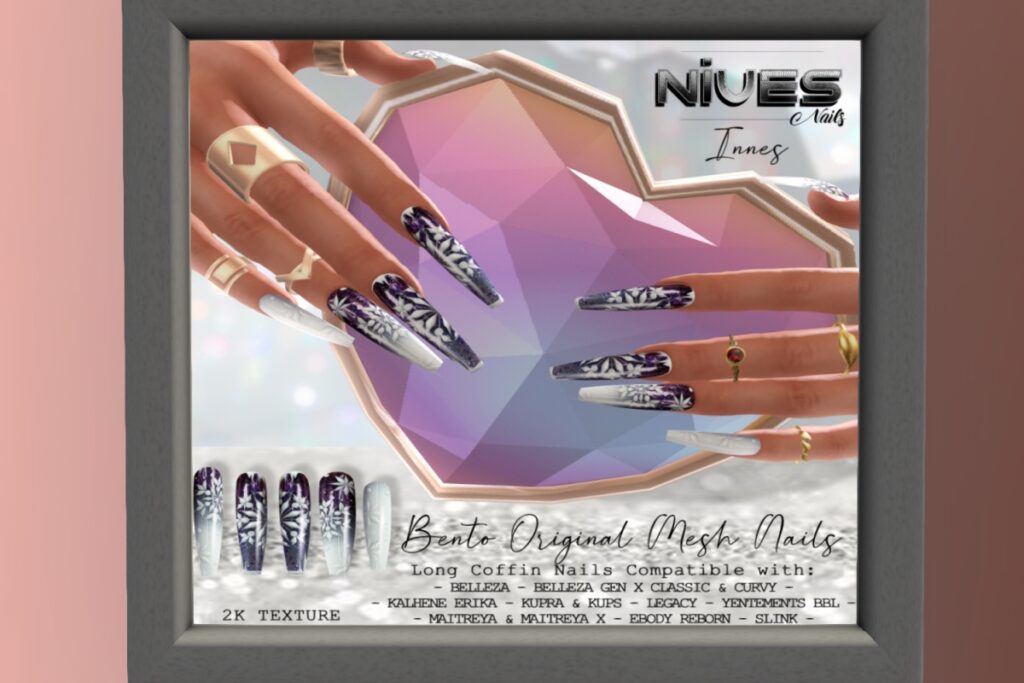 Innes Bento Long Coffin Nails - See ad for fits, L$99