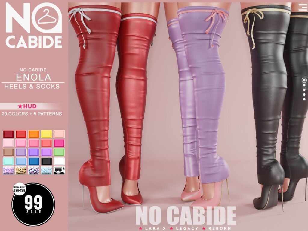 Enola Heels &amp; Socks - Legacy/MaitreyaX/Reborn	&lt;a href=&quot;http://maps.secondlife.com/secondlife/Vardor/220/50/4039&quot; target=&quot;_blank&quot;&gt;Teleport&lt;/a&gt;