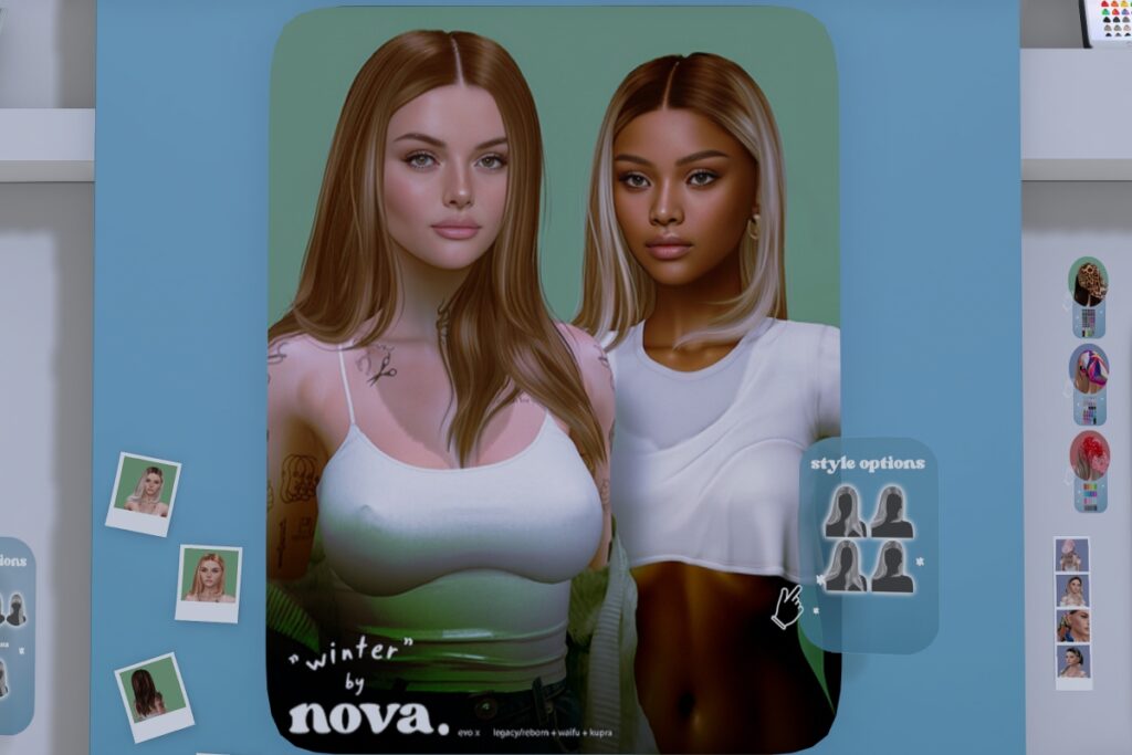 Winter Hairstyle - EvoX/Inithium/Legacy/Reborn/+mods, L$100-L$350 each/L$1000 FP