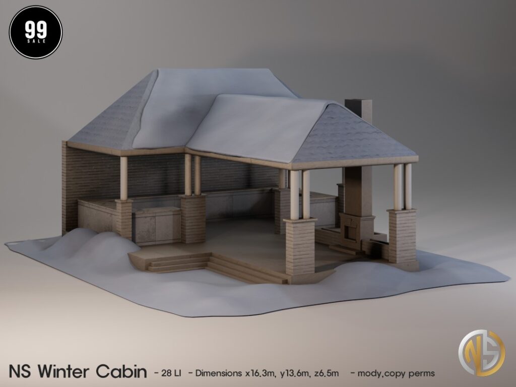 Winter Cabin	&lt;a href=&quot;http://maps.secondlife.com/secondlife/Magic%20Sky/191/132/2022&quot; target=&quot;_blank&quot;&gt;Teleport&lt;/a&gt;