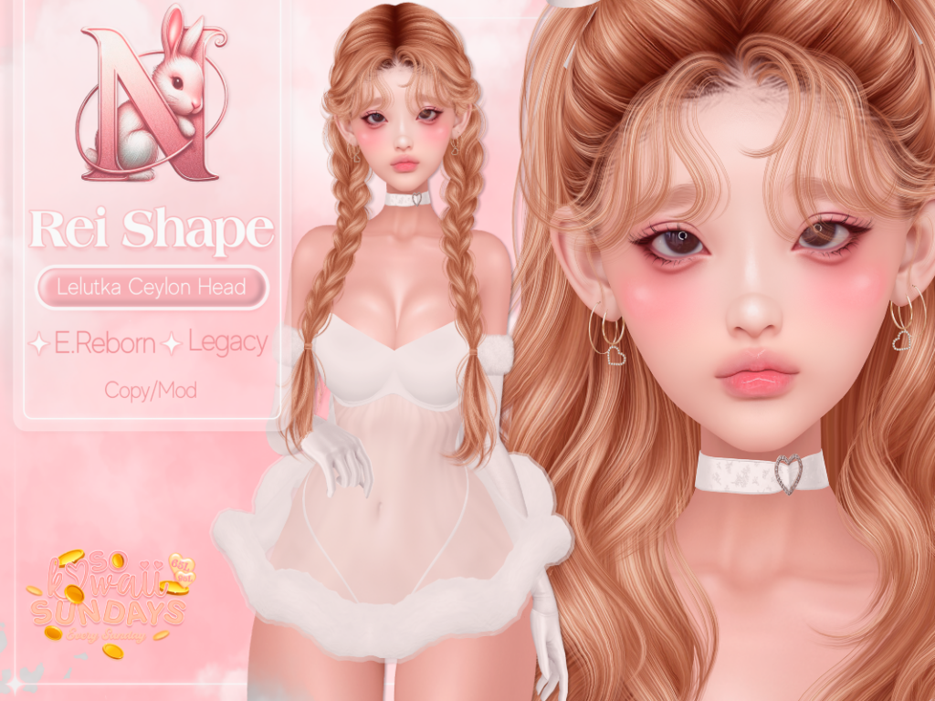 Rei Shape - EvoX Ceylon/Legacy/Reborn	&lt;a href=&quot;http://maps.secondlife.com/secondlife/Dolcenotte/98/141/1769&quot; target=&quot;_blank&quot;&gt;Teleport&lt;/a&gt;