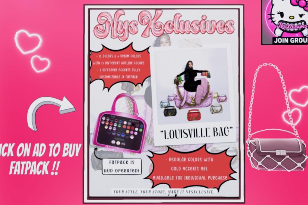 Louisville Bag, L$450 each/L$2050 FP