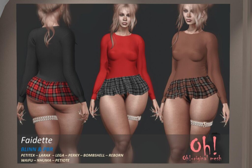 Faidette Set - Legacy/MaitreyaX/Nhumana/Reborn/+mods, L$699 each/L$1999 FP