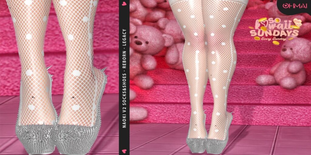 Naoki Socks &amp; Shoes v2 - Legacy/Reborn	<a href="https://maps.secondlife.com/secondlife/The%20Valley/226/158/1339" target="_blank">Teleport</a>