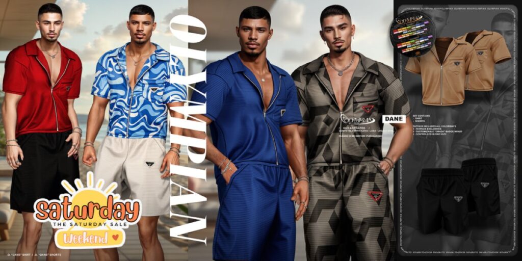 Dane Outfit - Jake/Kario Fit/Legacy/+mods	&lt;a href=&quot;https://maps.secondlife.com/secondlife/OLYMPIAN/81/127/3000&quot; target=&quot;_blank&quot;&gt;Teleport&lt;/a&gt;