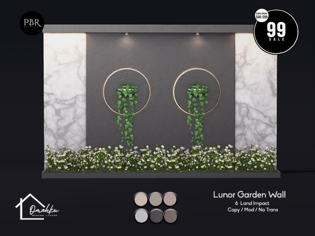Lunor Garden Wall	&lt;a href=&quot;http://maps.secondlife.com/secondlife/Keva/6/187/22&quot; target=&quot;_blank&quot;&gt;Teleport&lt;/a&gt;