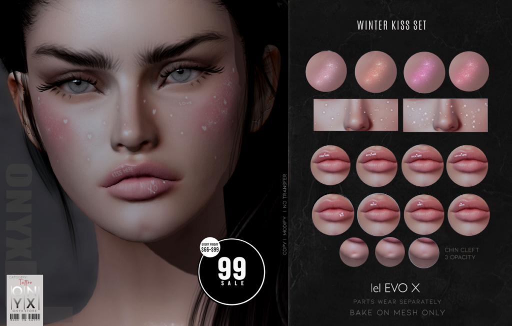 Winter Kiss Set - EvoX	&lt;a href=&quot;http://maps.secondlife.com/secondlife/Fallen%20Angel/114/113/21&quot; target=&quot;_blank&quot;&gt;Teleport&lt;/a&gt;