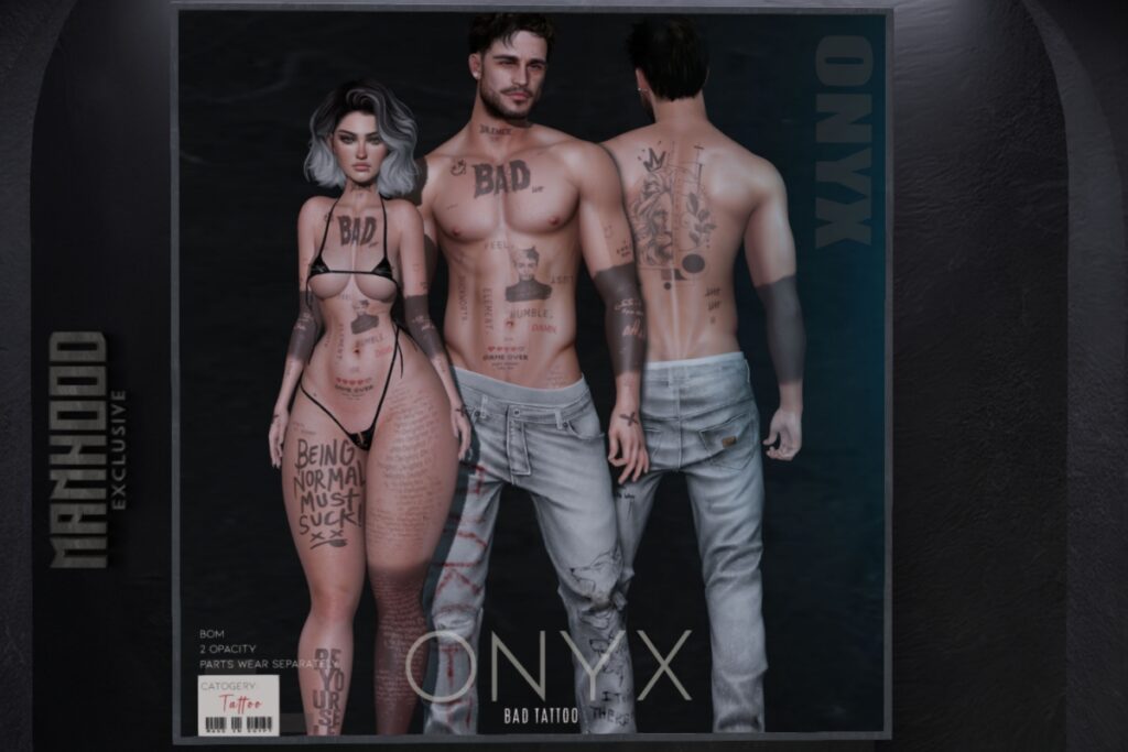 Noir Bracelet - Jake/Legacy F+M/Reborn, L$349 | Noir Necklace - Jake/Legacy F+M/Reborn, L$349