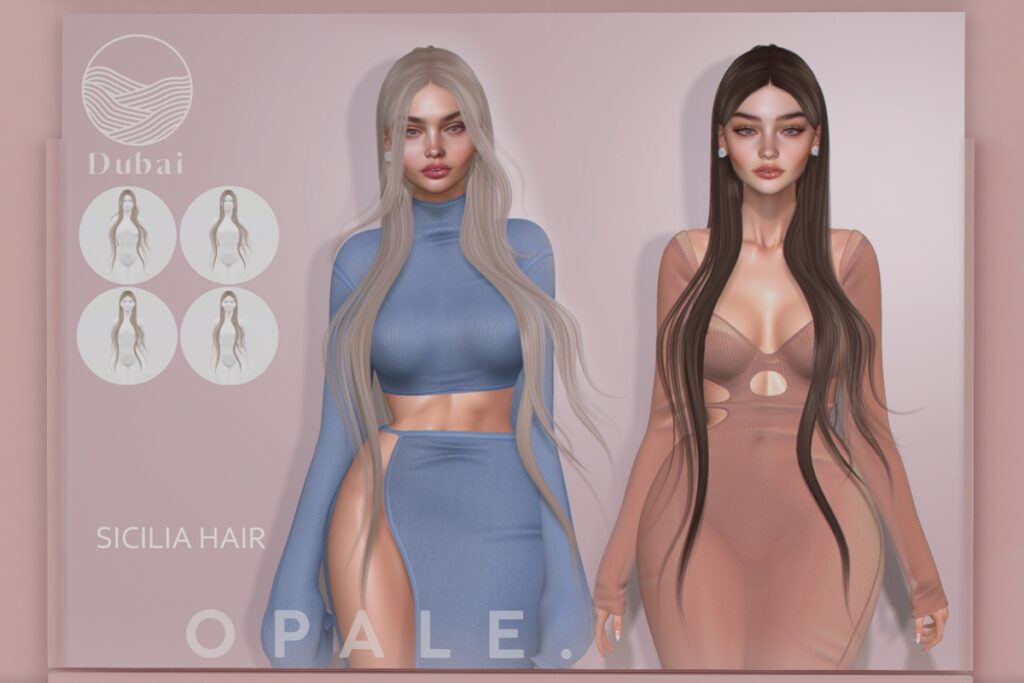 Sicilia Hairstyle, L$350 each/L$590 FP