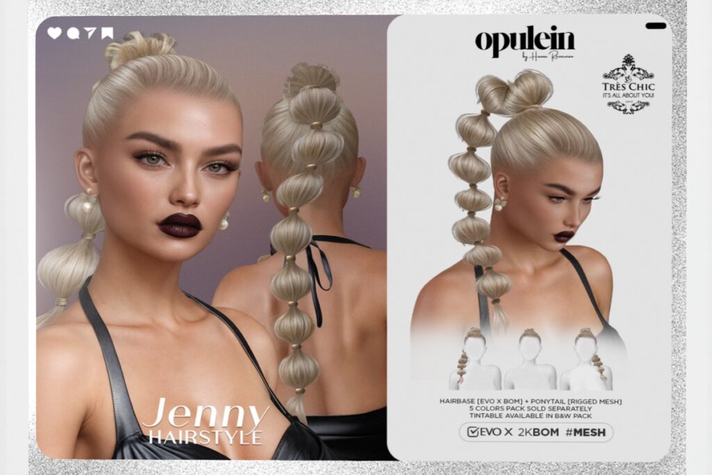 Jenny Hairstyle &amp; Hairbase - EvoX, L$199 each/L$599 FP