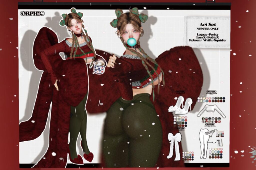 Aoi Set - Legacy/MaitreyaX/Reborn/+mods, L$799 each/L$1699 FP | Giant Ribbon, L$399