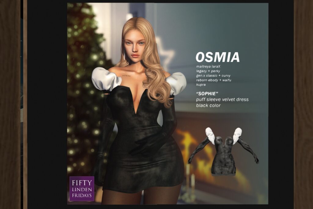 Sophie Dress -  GenX/Inithium/Legacy/MaitreyaX/Reborn/+mods	&lt;a href=&quot;http://maps.secondlife.com/secondlife/OSMIA/123/140/23&quot; target=&quot;_blank&quot;&gt;Teleport&lt;/a&gt;