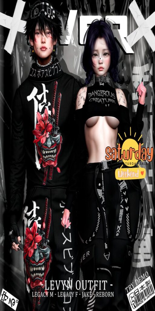 Levyn Outfit - Jake/Legacy M+F/Reborn	&lt;a href=&quot;http://maps.secondlife.com/secondlife/Silver%20City/194/193/1802&quot; target=&quot;_blank&quot;&gt;Teleport&lt;/a&gt;