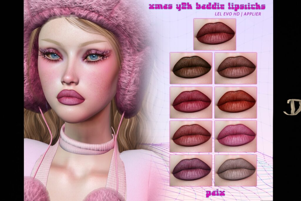 Xmas Y2k Baddie Lipsticks - EvoX, L$199
