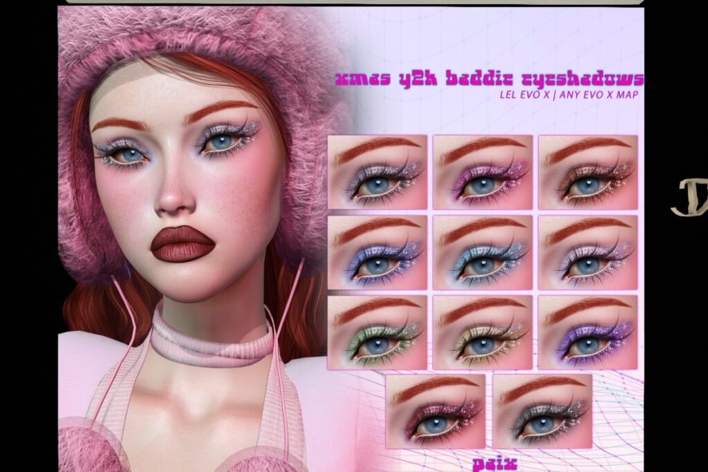 Xmas Y2k Baddie Eyeshadows - Evo/EvoX, L$249