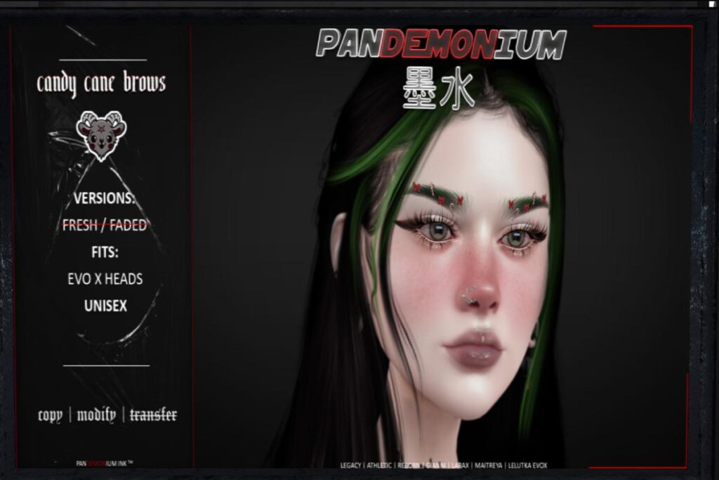 Candy Cane Brows - EvoX, L$199