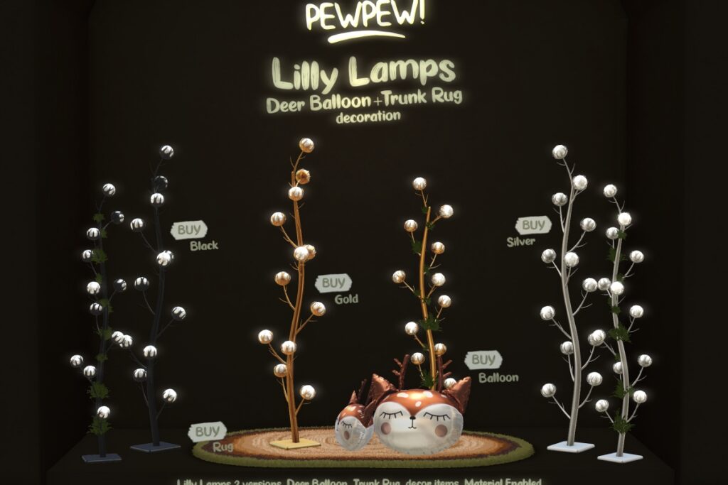 Lilly Lamps Decor Set, L$149-L$189 each