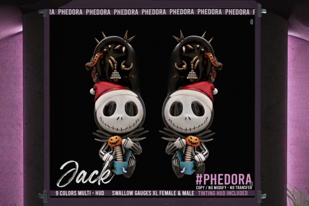 Jack Earrings - Swallow Gauged XL M+F, L$499 FP